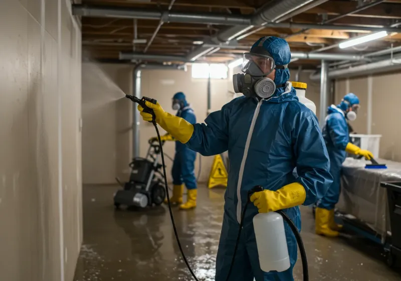 Basement Sanitization and Antimicrobial Treatment process in Garner, NC